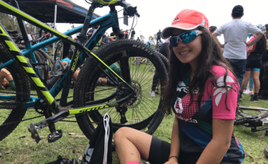 Valentina Rosero, fue coronada como campeona en la Copa Andina Mountain Bike.