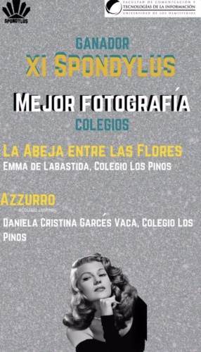 Emma de Labastida y Daniela Garcés obtienen el primer lugar en la categoría "Mejor Fotografía" de Los Premios Spondylus