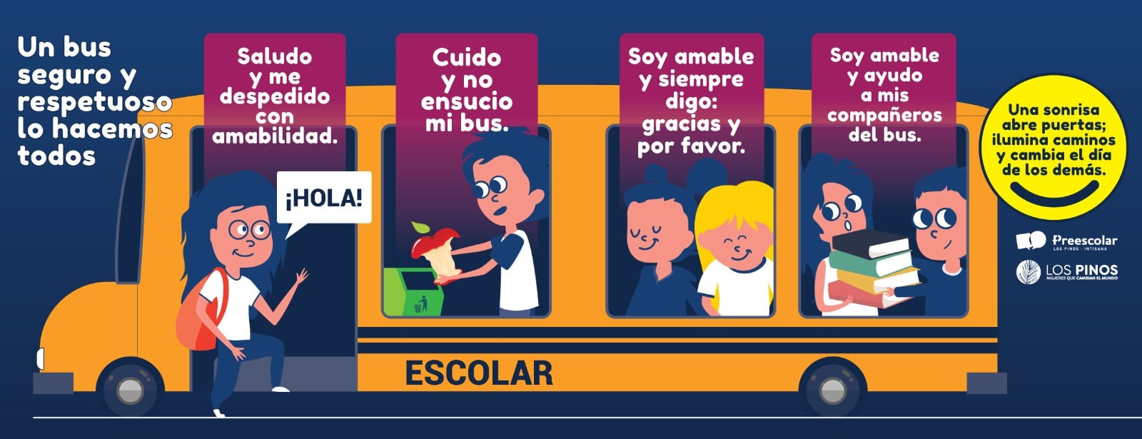 5 formas de tener buen trato en el transporte escolar